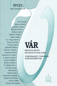 VÁR irodalmi, közéleti folyóirat 2012/1.